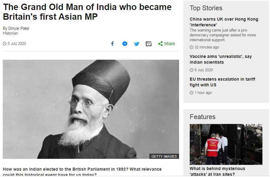 old men of India who become Britan's first Asian MP, first Asian MP in Britan